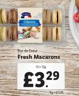 Lidl Duc de Coeur Fresh Macarons offer