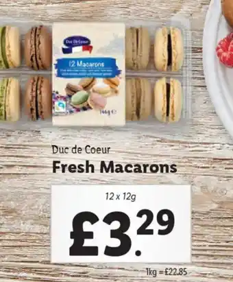 Lidl Duc de Coeur Fresh Macarons offer