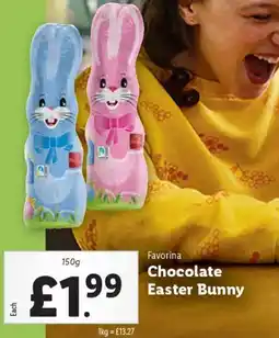 Lidl Favorina Chocolate Easter Bunny offer