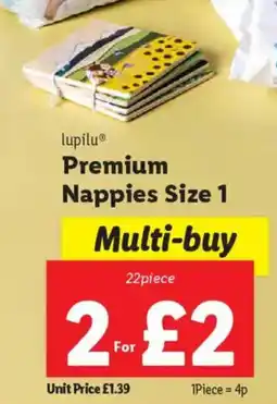 Lidl lupiluⓇ Premium Nappies Size 1 offer