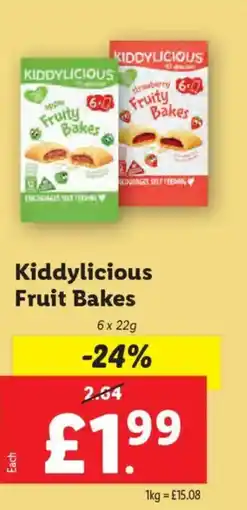 Lidl Kiddylicious Fruit Bakes offer