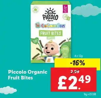 Lidl Piccolo Organic Fruit Bites offer