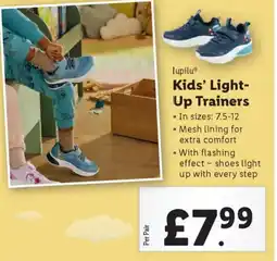 Lidl Kids' Light- Up Trainers offer