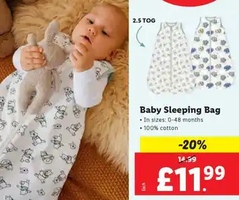 Lidl Baby Sleeping Bag offer