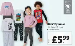 Lidl Kids' Pyjamas offer