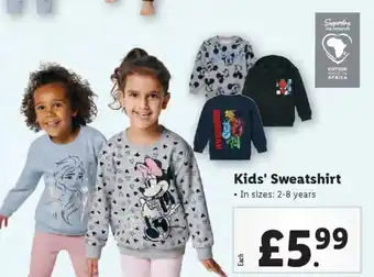 Lidl Kids' Sweatshirt offer