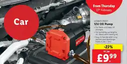 Lidl ULTIMATE SPEED® 12V Oil Pump offer