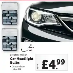 Lidl ULTIMATE SPEED Car Headlight Bulbs offer