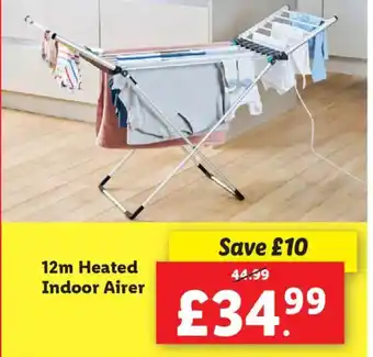 Lidl 12m Heated Indoor Airer offer