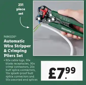 Lidl PARKSIDE Automatic Wire Stripper & Crimping Pliers Set offer