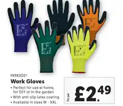 Lidl PARKSIDE Work Gloves offer