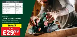 Lidl PARKSIDE 750W Electric Planer offer