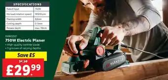 Lidl PARKSIDE 750W Electric Planer offer