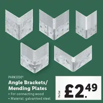 Lidl PARKSIDE Angle Brackets/ Mending Plates offer