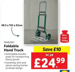 Lidl PARKSIDE Foldable Hand Truck offer