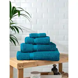 Asda George Home Turquoise Cotton Hand Towel offer