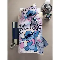 Asda Disney Stitch Tie Dye Reversible Single Duvet Set offer