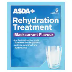 Asda ASDA Rehydration Treatment Blackcurrant Flavour 6 Sachets offer