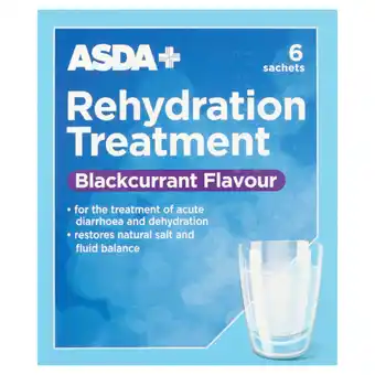 Asda ASDA Rehydration Treatment Blackcurrant Flavour 6 Sachets offer