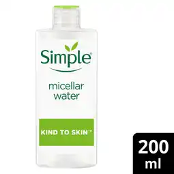 Asda Simple Kind To Skin Cleansing Micellar Water offer