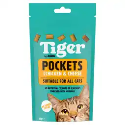 Asda Tiger by ASDA Pockets with Chicken & Cheese 60g offer