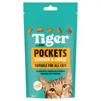 Asda Tiger by ASDA Pockets with Chicken & Cheese 60g offer