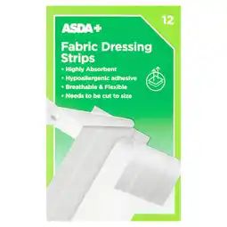 Asda ASDA 12 Fabric Dressing Strips offer