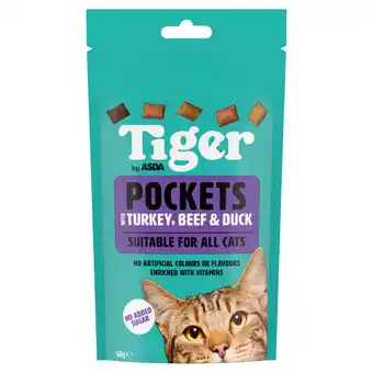 Asda Tiger by ASDA Pockets with Turkey, Beef & Duck 60g offer