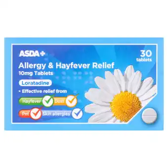 Asda ASDA Allergy & Hayfever Relief 10mg Loratadine 30 Tablets offer