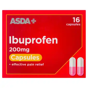 Asda ASDA Ibuprofen 200mg Capsules 16 Capsules offer