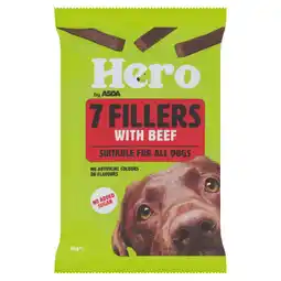 Asda Hero by ASDA 7 Fillers With Beef Suitable For All Dogs 150g offer