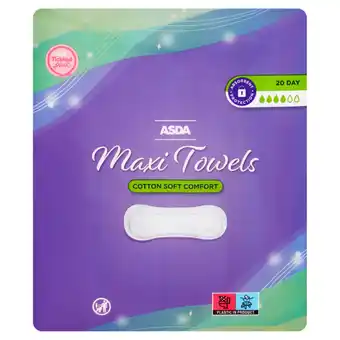 Asda ASDA 20 Day Maxi Towels offer