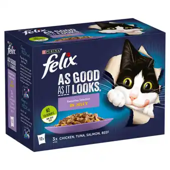 Asda Felix As Good As it Looks Favourites Selection Wet Cat Food 12x85g offer