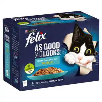 Asda Felix As Good As it Looks Ocean Feasts Wet Cat Food 12x85g offer