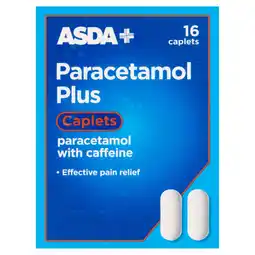 Asda ASDA Paracetamol Plus Caplets 16 Caplets offer