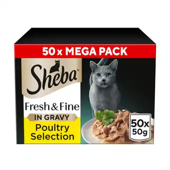 Asda Sheba Fresh & Fine Mega Pack 50 x 50g (2.5 kg) offer