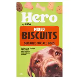 Asda Hero by ASDA Mixed Biscuits Suitable For All Dogs 800g offer