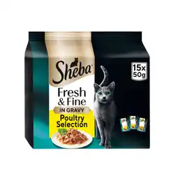 Asda Sheba Fresh & Fine Wet Cat Food Pouches Poultry in Gravy offer