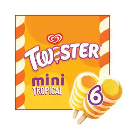 Iceland Heartbrand Twister Ice Lolly Mini Tropical 6x 50 ml offer