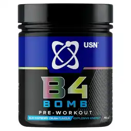 Morrisons USN B4 Bomb Pre-Workout Blue Raspberry Crush Flavour offer