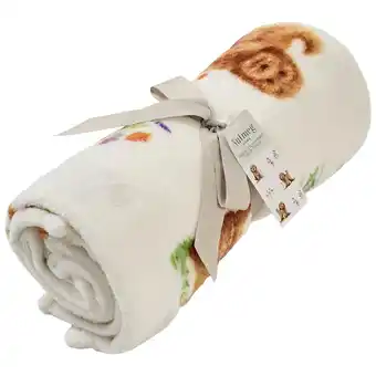 Morrisons Nutmeg Home Pawfect Puppy Print Fleece Throw 120 x 150cm offer