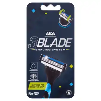 Asda ASDA Male 3 Blade Shaving System offer