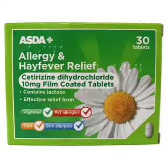 Asda ASDA Allergy & Hayfever Relief 30 Tablets offer