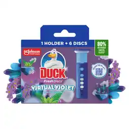 Asda Duck Fresh Disc Holder & Refill Starter Kit Virtual Violet 36ml offer