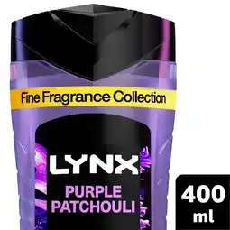 Asda Lynx Fine Fragrance Collection Premium Body Wash Purple Patchouli 400 ml offer