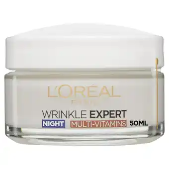 Asda L'Oreal Paris Wrinkle Expert 65+ Fortifying Night Cream Moisturiser offer