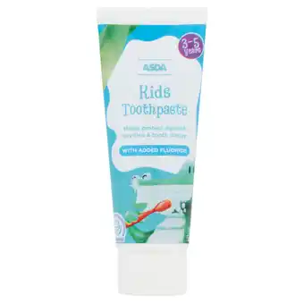 Asda ASDA Kids Toothpaste 3-5 Years offer