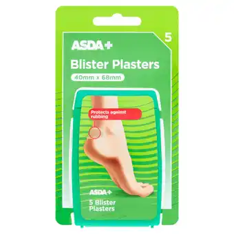 Asda ASDA 5 Medium Blister Plasters offer