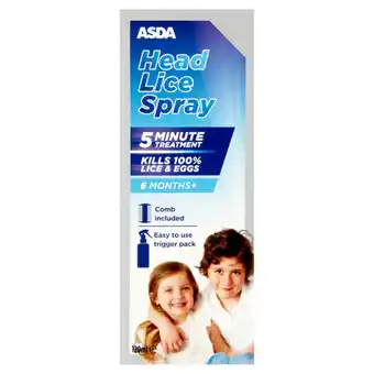 Asda ASDA Head Lice Spray 6 Months+ offer