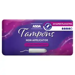 Asda ASDA Super+ Non-Applicator Tampons offer